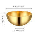 Large Capacity Stainless Steel Salad Bowls Korean Soup Rice Noodle Ramen Bowl Kitchen Food Container,Gold,20X9CM. 