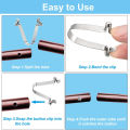 Kayak Paddle Spring Snap Clips Push Button Spring Clip V-Shaped Lift Telescopic Locking Tube Pole Clips for Awning Tent Pole. 