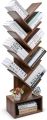 Tree Bookcase, 8 Tier Tree Bookshelf, Wooden Floor Standing Bookcase, Can Display for CDs/Magazine/Books, Free Standing Tree Bookcase for Bedroom, Living Room, Office, Balcony. 