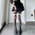 Lolita Socks Stockings Warm Thigh High Lolita Bow Over The Knee Long Tube Socks JK Girl Lolita Net Yarn Cotton JK Stockings.