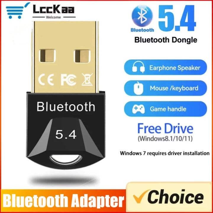 Wireless Bluetooth Adapter for Pc USB Bluetooth 5.4 5.3 5.1 Dongle Receiver for Speaker Mouse Keyboard Music Audio Transmitter