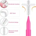 Medical cleaning interdental brush L-shaped interdental brush ultra-fine soft hair orthodontic special disposable bracket gap cleaning interdental brush.