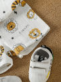 2025 New Summer Cartoon Printed Short-sleeved T-shirt and Shorts, Versatile Two-piece Set for Baby Boys.