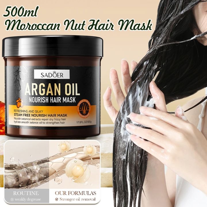 ROREC%20SADOER%20Argan%20Oil%20Nourish%20Hair%20Mask%20Refreshing%20Silky%20Steam%20Free%20Repair%20Dry%20Frizzy%20Oil%20Control%20Strengthen%20Hair%20500g%20-%20Image%205