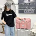 1pc Pink/Blue/Grey Travel Large Capacity Storage Bag Zipper Portable Sports Bag Versatile Gym Handbag Small, Medium, and Large. 