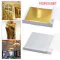Gold Leaves Sheets Foil Paper Waterproof Aluminum Foil Self Adhesive for Nails Face Eyes Hair. 