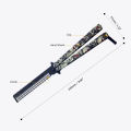 Stainless Steel Folding Comb, Butterfly Knife, Beard Comb, Mustache, Hair Salon Styling Tool, 1pcs. 