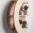 special design by timber zone wooden wall rack moon style.