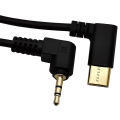 3.5mm & 2.5mm Audio to USB C Cable 90 Degree angle USB Type-C to 2.5 3.5 mm elbow Male AUX Headphone Jack Cable 30cm 1FT. 