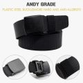 Pack of 2 Breathable Nylon web Canvas Fabric Belt with Plastic Buckle. 