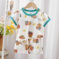 Short sleeve sets and bamboo fiber shorts for boys and girls. 