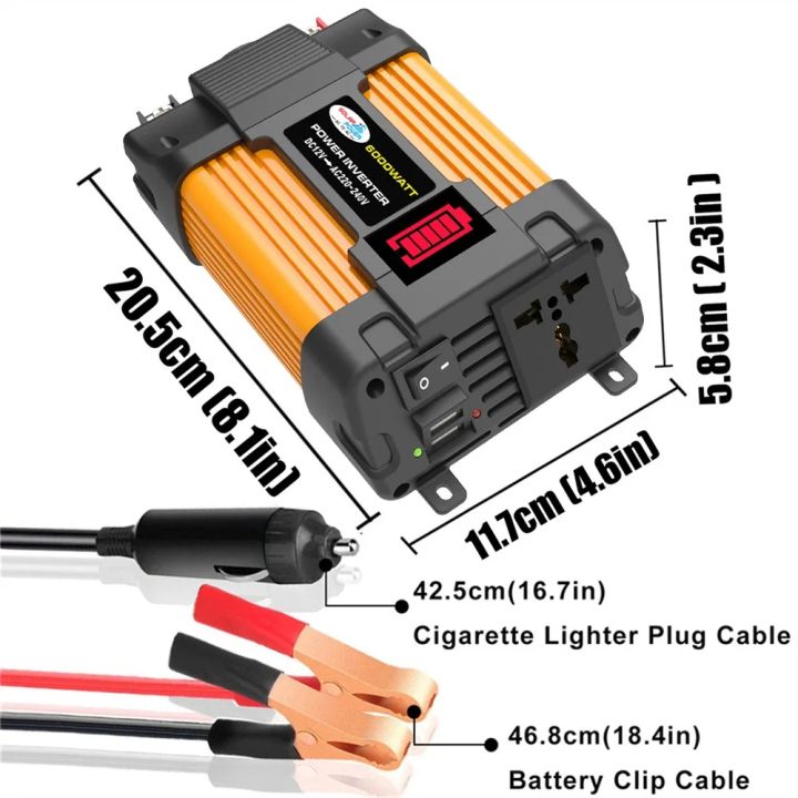 Inverter%204000W%206000W%20DC%2012V%20To%20AC%20110V%20220V%20Portable%20Voltage%20Transformer%20Auto%20Charger%20Converter%20Car%20Power%20Inverter%20LED%20Display%20-%20Image%203