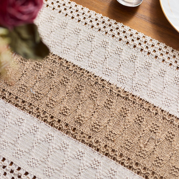 Boho%20Table%20Runner%20for%20Home%20Decor%20Macrame%20Cream%20&%20Brown%20Farmhouse%20Table%20Runner%20with%20Tassels%20for%20Bohemian%20Dining%20Bedroom%20Decor%20-%20Image%206