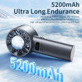 Outdoor Portable Mini Fan Handheld Fan with LED Display Semiconductor Refrigeration 100 Wind Speeds USB Rechargeable Battery Fan. 