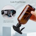 2 Pack Amber Glass Spray Bottles Refillable Empty Bottle for Essential Oils Plants Cleaning Hair Cosmetic Pump Liquid Dispenser. 