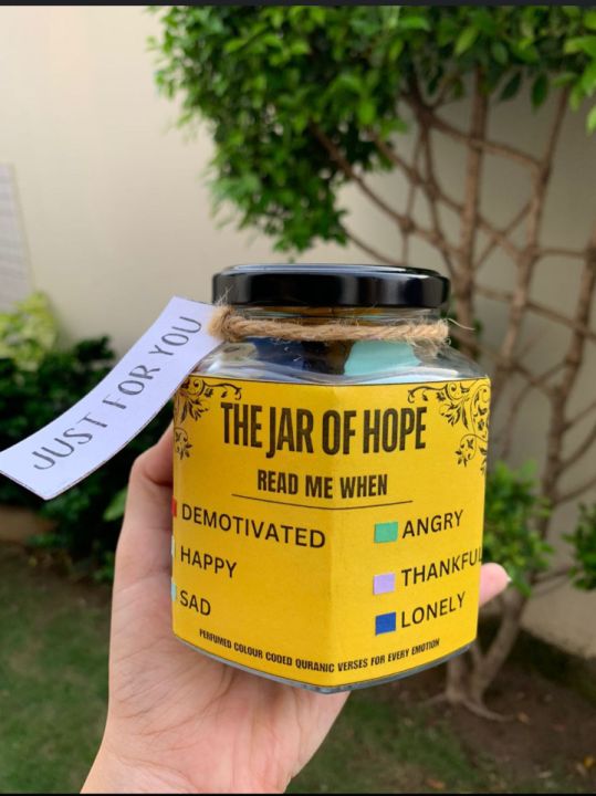 Islam jar - The Jar of hope..Quranic Verses acrylic Jar Gift for him/her.. Jar filled with Colourful  Quranic verses to read in every situation/Muslim jar/Jar of Hope/Islamic gift for him / her