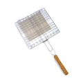 Stainless Steel Barbecue Rack Foldable Portable Long Handle Barbecue Basket Large Capacity Grilling Net Barbecue Tools. 