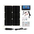 100W 12V Protable Solar Panel Kit With 60A Solar Charge Controller 2 USB Ports Outdoor Protable Moblie Phone Charger Outdoor.