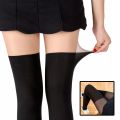 Fake Over-the-Knee Velvet Tights for Women - Sheer Top and Opaque Bottom Pantyhose Female Slimming Stockings Long Socks Girls.