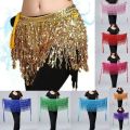 Belly Dance Waist Chain New Glitter Layer Tassel Waist Cover Indian Dance Performance Practice Strap Hip Scarf Skirt Waist Scarf.