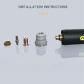 PTM-60 Plasma Cutting  Iptm60 Air Cooled Gas Torch for Machine  PTM60  Non-HF Plasma Cutting Torch Straight Head CNC 60A. 
