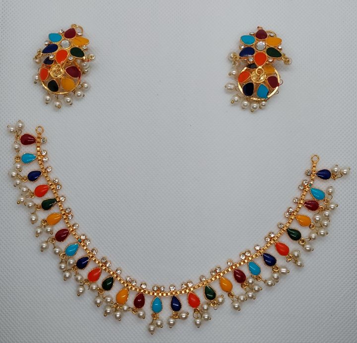 Multicolor Choker Necklace set for Women