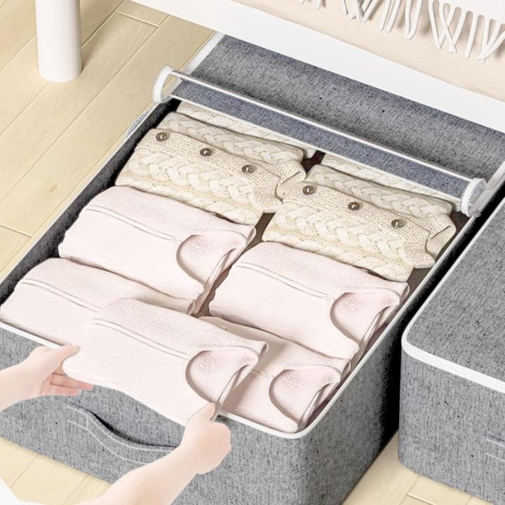 Storage%20Bin%20for%20Clothes%20Comforters%20Under%20Bed%20Storage%20Container%20Foldable%20Clothes%20Organizer%20with%20Sturdy%20Zippered%20For%20Blanket%20Cloth%20-%20Image%202