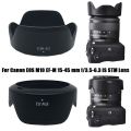 EW-53 49mm Lens Hood Reversible Camera Lente Accessories for  EOS M10 EF-M 15-45 mm f/3.5-6.3 IS STM Lens. 