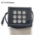 CCTV LEDS 9pcs Array Led dc 12V CCTV Fill Light IR illuminator infrared lamp Outdoor Waterproof IR Night Vision for CCTV Camera. 