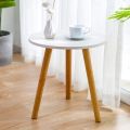 Round Table/ Round Bedside Sofa Side Table/Modern Coffee Table End Table for Living Room Engineered Wood Side Table (Finish Color - White, Pre-assembled). 