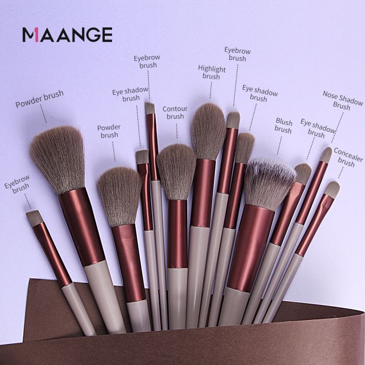 13 Pcs Makeup Brushes Set Eye Shadow Foundation Women Cosmetic Powder Blush Blending Beauty Make Up Tool For Beginner