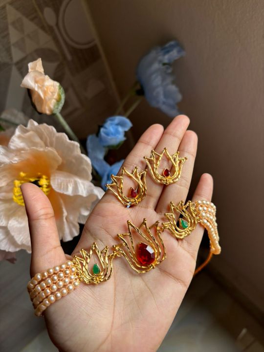 Lotus%20Choker%20Set%20for%20Girls%20And%20Women%20-%20Image%202
