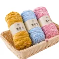 DIY 100% Polyester  Velvet Yarn Amigurumi Accessories Dolphin Baby Plush Yarn Soft Chenille Yarn for Knitting  1 Skein 100g 130M. 