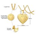 Stainless Steel Openable Photo Locket Necklace For Women Pendant Hold Picture Gold Silver Color Chain Girls Birthday Jewelry. 