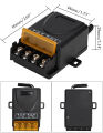 Relay Receiver + On/Off Transmitter AC 220V 20A 1CH 433Mhz Wireless Remote Control Switch RF For Electric Appliance Lamp.