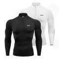 Running T-shirts Men Compression Long Sleeve Sports Polo Shirts Trainning & Exercise Gym Fitness Quick Drying Sportswear.