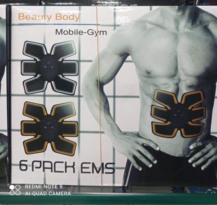 Beauty Body Mobile-Gym 6 Pack EMS Tummy Flatter, Weight loss Muscle Toning/Fitness Wireless Electro Pad Portable Gym Trainer for Men/Women