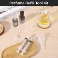 5ml perfume replenishment tool set, 8-piece plastic transparent perfume dispenser transfer tool set, perfume funnel cosmetic dis. 