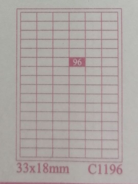 96 Labels A4 Size Sticker Sheet for Barcode Pack of 100 Sheets