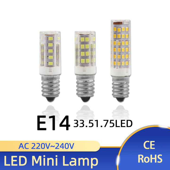 E14 LED Lamp 3W 5W 7W AC 220V-240V 2835 SMD LED Bulb Cold White Warm ...