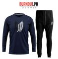 BURNOUT.PK Unisex Summer Wings Printed Full Sleeve  Multicolor Trendy Casual  Breathable fabric T-Shirt & Trouser track suit Outfit for Men & Women. 