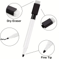 25Pcs Black Dry Erase Markers with Eraser Cap White Board Mini Dry erase Markers for Office School Supplies. 