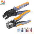 WOZOBUY 7CQK Crimping Tool Set Wire Crimper for Solar PV Connectors,Non-Insulated,DuPont,Ferrule Connectors-8 Inch Wire Stripper. 