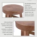 Wood Low Stools Small Round Shape Bench Plant Stand Chair Tea Table Floor Stool Flower Pot Holder Shelf Garden Ornaments. 