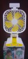 Rechargeable Table Fan with LED Lightning အားသွင်းပန်ကာ​​ . 