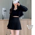 New Pleated Skirt for 2025 Womens Mini Skirts Japanese School High Waist Kawaii Cute Grey Plaid Skirt Uniform Harajuku Jupe.