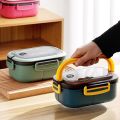 Kitchen Supplies: Single-layer, Double-layer Portable Fruit Food Box, Lunch Box with Fork Spoon and Spoon Preservation Box. 