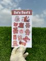Cute Bears Aesthetic Journal Mini Sticker Sheet. 
