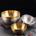 Gold Stainless Steel Fruit Salad Bowls Soup Rice Noodle Ramen Bowl Kitchen Tableware Utensils Food Container Mixing Bowls. 