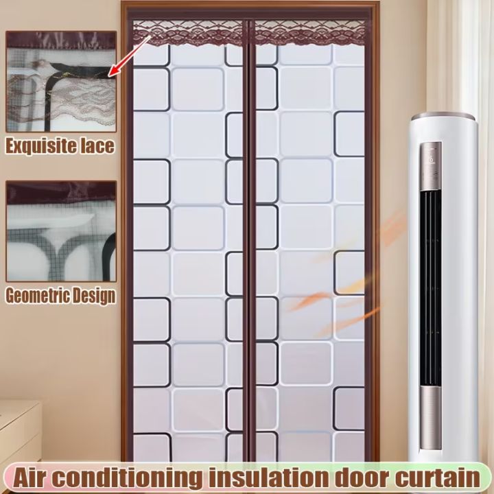 Magnetic self closing air conditioning door curtain - Four season ...